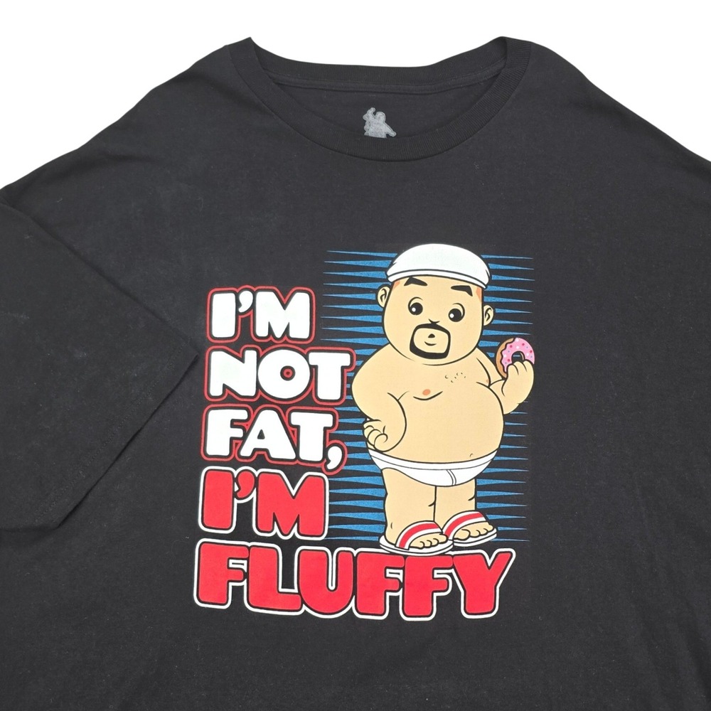 Gabriel Iglesias Fluffy Graphic Tee Mens 4XL Black Im Not Fat Im Fluffy Comedy